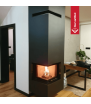 Chimenea de leña de acero KRATKI MBN izquierda 8 kW Ø 200