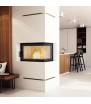 Τζάκι ξύλου KRATKI MBO από χάλυβα, δεξιά πλευρά, 15 kW, Ø 200