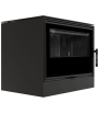 KRATKI KARI 70 Ø 150 8 kW Thermotec Holzofen aus schwarzem Stahl