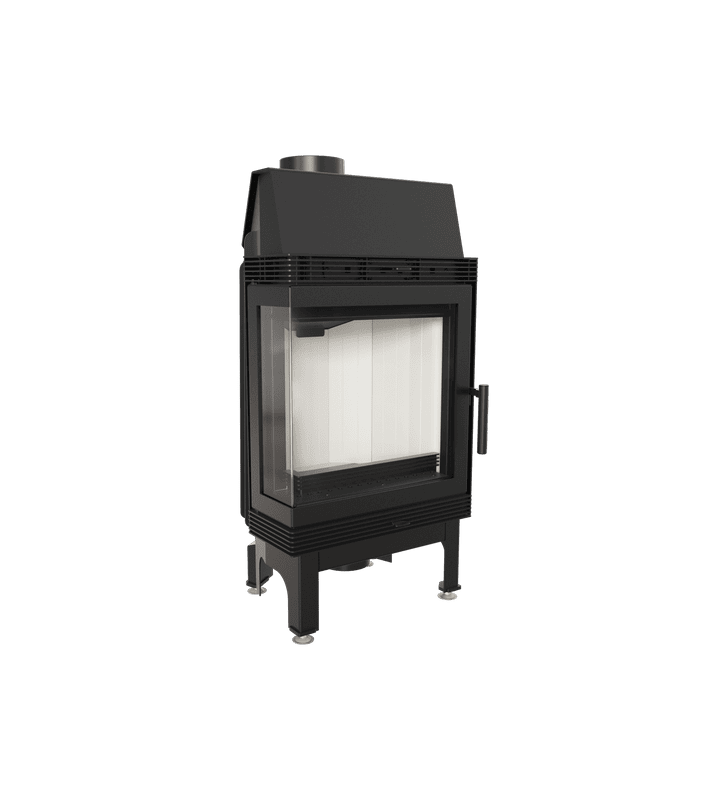 Chimenea de leña de acero KRATKI BLANKA izquierda 8 kW Ø 160