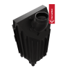 Chimenea de leña de acero KRATKI BLANKA izquierda 8 kW Ø 160