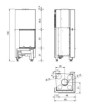Plano de medidas Edilkamin Windo2 50 Con turbina