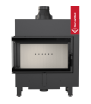 Lareira a lenha em aço KRATKI LUCY SLIM, lado esquerdo, 10 kW, Ø 160
