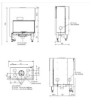 Plano de medidas Edilkamin Windo2 95 Lateral izquierdo