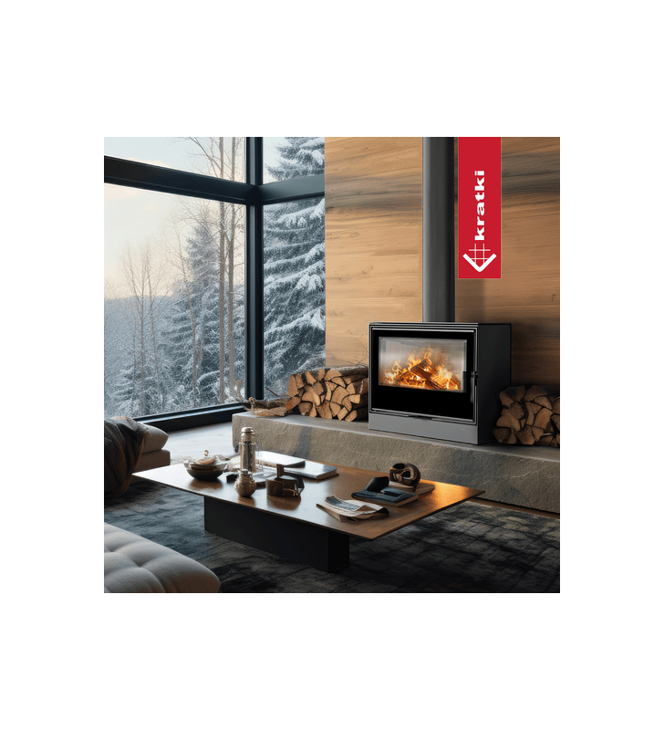 KRATKI KARI 80 Ø 180 12 kW Ξυλόσομπα Steel