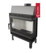Chimenea de leña de acero KRATKI BLANKA derecha 11 kW Ø 180