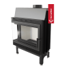 Chimenea de leña de acero KRATKI BLANKA izquierda 11 kW Ø 180