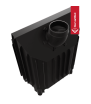 Chimenea de leña de acero KRATKI BLANKA izquierda 11 kW Ø 180