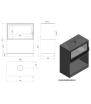 Estufa de leña de acero KRATKI KARI 95 Ø 180 14 kW espacio de madera revestimiento thermotec negro