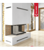 Chimenea de leña de acero KRATKI NBC 800/400 10 kW Ø 200 puerta elevable