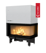 Cheminée à bois en acier KRATKI NADIA, côté droit, 14 kW, Ø 200, porte relevable