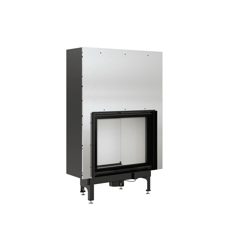 Chimenea de leña de acero KRATKI NADIA 13 kW Ø 200 puerta elevable