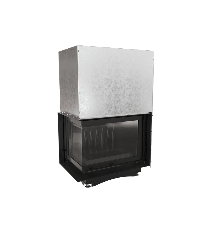 Chimenea de leña de hierro fundido KRATKI MAJA izquierda 8 kW Ø 200 puerta elevable