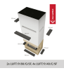 Chimenea de leña KRATKI NBC 680/280 7 kW Ø 160 puerta elevable