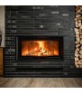 Chimenea de leña de acero KRATKI NADIA 14 kW Ø 200 puerta elevable