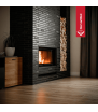 Chimenea de leña de acero KRATKI NADIA 14 kW Ø 200 puerta elevable