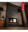 Chimenea de leña de acero KRATKI NADIA 14 kW Ø 200 puerta elevable
