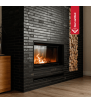 Chimenea de leña de acero KRATKI NADIA 14 kW Ø 200 puerta elevable