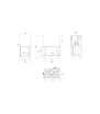 Τζάκι ξύλου KRATKI OLIWIA από χυτοσίδηρο, δεξιά πλευρά, 16 kW, Ø 200, ανασηκούμενη πόρτα