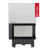 Lareira a lenha KRATKI VNP 810/410 de 14 kW e Ø 200 mm em aço com porta basculante.