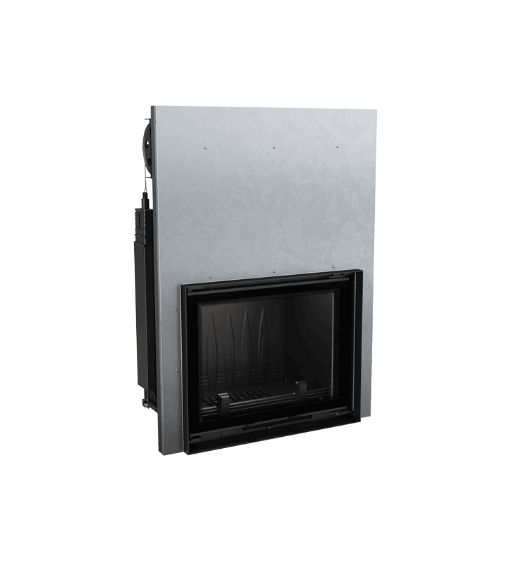 Chimenea de leña de hierro fundido KRATKI AMELIA 21 kW Ø 200 puerta elevable