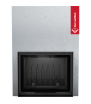 Chimenea de leña de hierro fundido KRATKI AMELIA 21 kW Ø 200 puerta elevable
