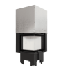 Chimenea de leña de acero KRATKI VNL 480/480 8 kW Ø 200 puerta elevable
