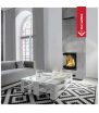 Chimenea de leña de acero KRATKI VNL 480/480 8 kW Ø 200 puerta elevable