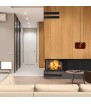 Chimenea de leña de acero KRATKI VNL 810/410 14 kW Ø 200 puerta elevable