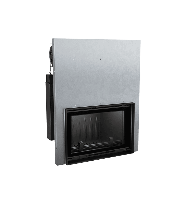 Chimenea de leña de hierro fundido KRATKI WIKTOR 14 kW Ø 200 puerta elevable