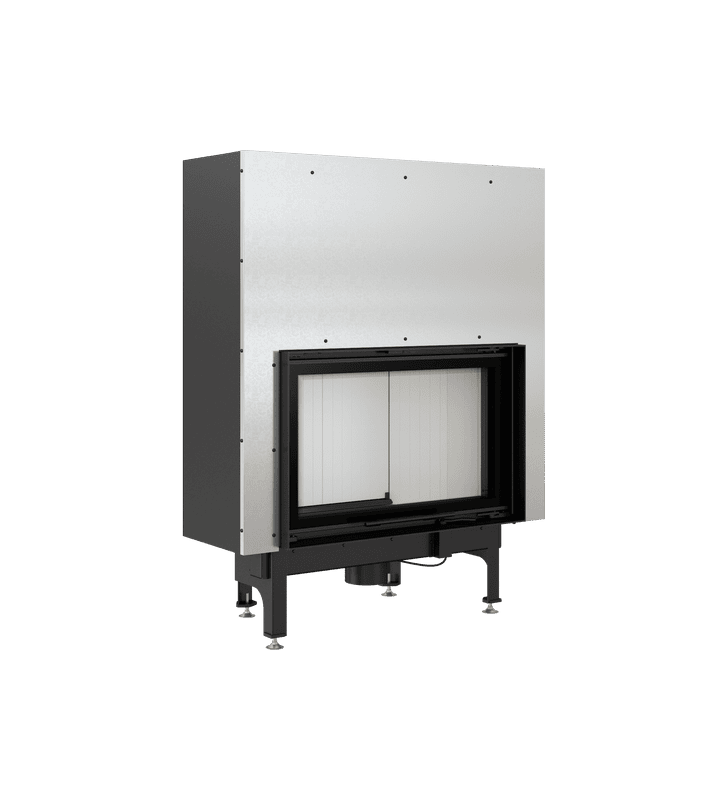Chimenea de leña de acero KRATKI NADIA 12 kW Ø 200 puerta elevable