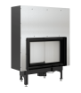 Chimenea de leña de acero KRATKI NADIA 12 kW Ø 200 puerta elevable