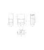 Lareira a lenha KRATKI MBO em aço, lado direito, 15 kW, Ø 200, porta basculante, vidro curvo.