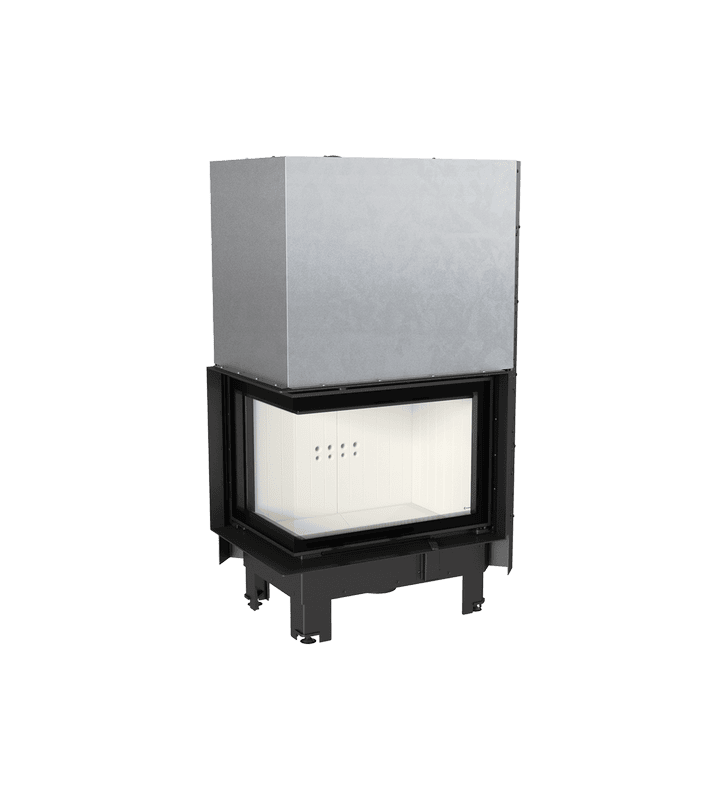 Chimenea KRATKI MBZ izquierda 13 kW Ø 200 puerta elevable vidrio doblado