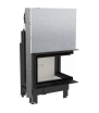 Τζάκι ξύλου KRATKI MBZ από χάλυβα, δεξιά πλευρά, 13 kW, Ø 200, αναδιπλούμενη πόρτα, κυρτό γυαλί