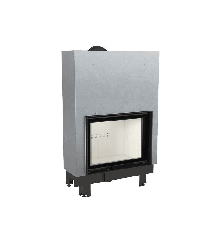 Chimenea de leña de acero KRATKI MBA 17 kW Ø 200 puerta elevable