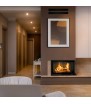 Chimenea de leña de acero KRATKI MBM derecha 10 kW Ø 200 puerta elevable