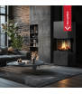Modulaire haard KRATKI NBC 500/500 Laag 8 kW Ø 200 hefdeur Sinterkwarts FOKOS GRAFITE