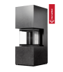Chimenea modular KRATKI NBC 500/500 Bajo 8 kW Ø 200 puerta elevable Sinter de cuarzo FOKOS GRAFITE