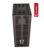 Chimenea modular KRATKI NBC 500/500 Bajo 8 kW Ø 200 puerta elevable Sinter de cuarzo FOKOS GRAFITE