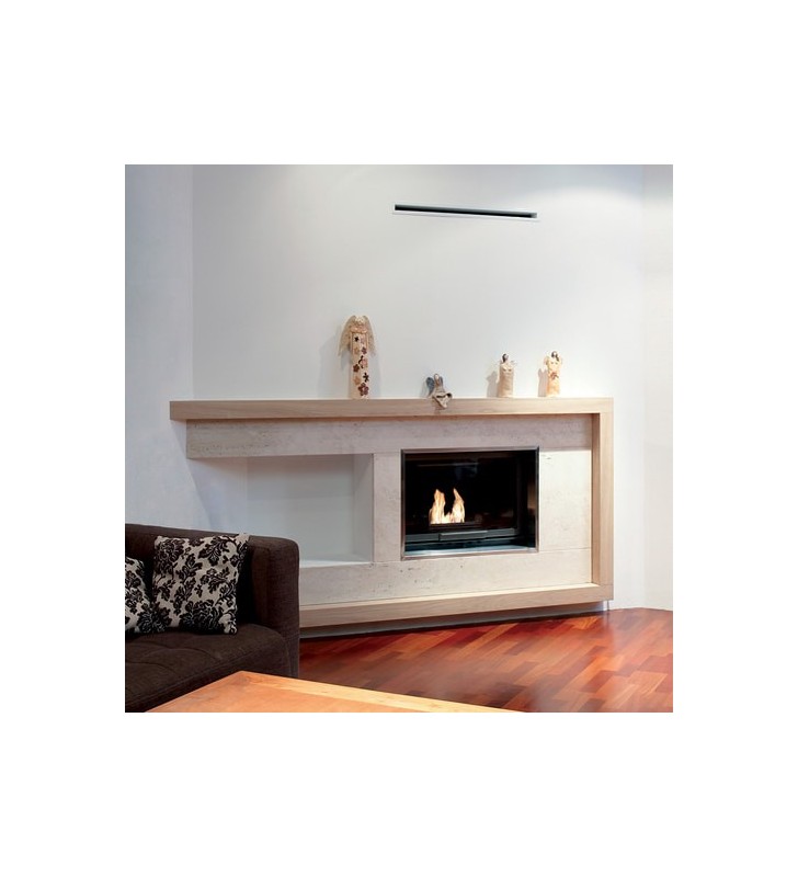 Chimenea de leña de hierro fundido KRATKI OLIWIA 16 kW Ø 200 puerta elevable