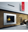 Chimenea de leña de hierro fundido KRATKI OLIWIA 16 kW Ø 200 puerta elevable