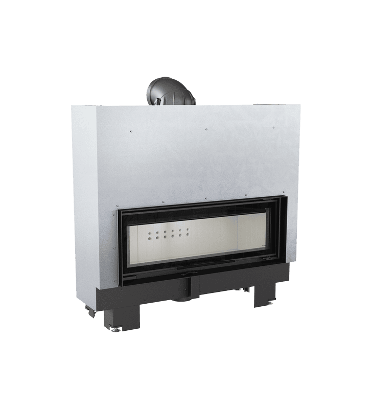 MB100 14 kW Ø 200 Stahl-Holzofen mit Hebetür