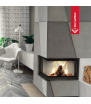 Chimenea de leña de acero KRATKI MBZ derecha 13 kW Ø 200 puerta elevable