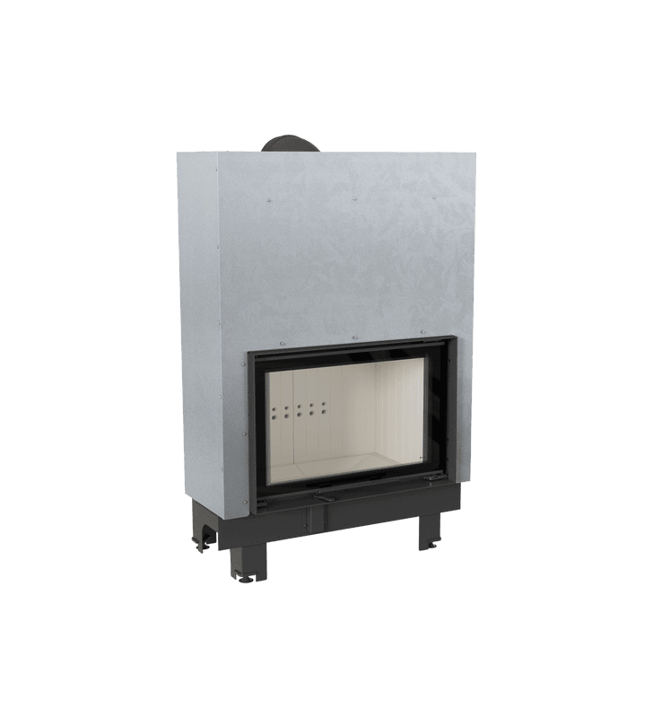 Chimenea de leña de acero KRATKI MBO 15 kW Ø 200 puerta elevable