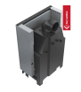 Chimenea de leña de acero KRATKI MBO 15 kW Ø 200 puerta elevable
