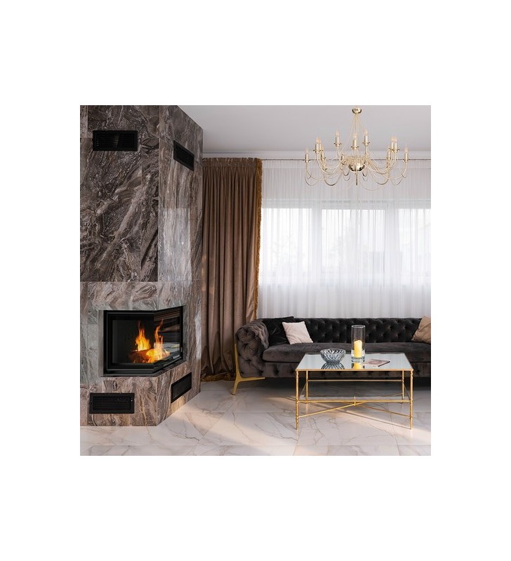 Chimenea de leña de acero KRATKI VNL 700/480 12 kW Ø 200 puerta elevable