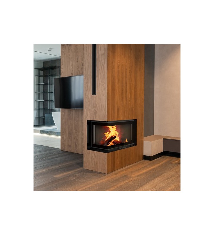 Chimenea KRATKI MBM izquierda 10 kW Ø 200 puerta elevable vidrio doblado