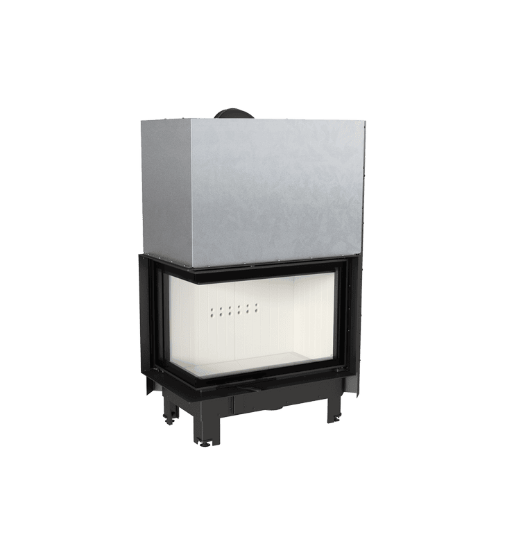 Chimenea KRATKI MBA izquierda 17 kW Ø 200 puerta elevable vidrio doblado