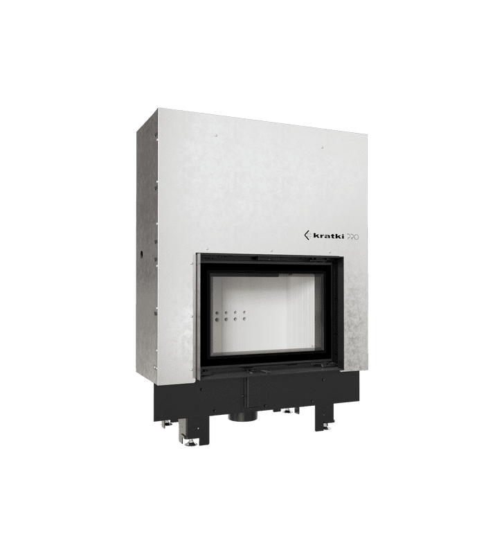 Chimenea de leña de acero KRATKI MBM 10 kW Ø 200 puerta elevable